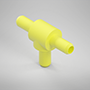65 Barb, Yellow, Elbow Static Fitting (F314565P)