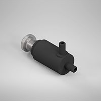 1/16 Inch (in) Tubing Inside Diameter (ID), 25 Pound Per Square Inch (psi) Typical Tube Retention Pressure, Black Plastic Needle Valve (F282240SS)