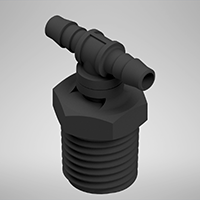 1/8 Inch (in) Tubing Inside Diameter (ID), 85 Barb, 1/4-18 Swivel Tee Fitting (F335585)