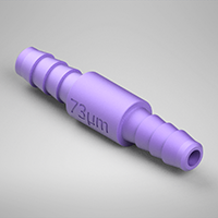 0.041 Inch (in) Nominal Orifice Size, 73 Micrometer (µm) Filter Size, 1/8 Inch (in) Tubing Inside Diameter (ID) Filtered Orifice (F95073041B85)