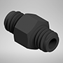 25 Barb, Black, Plug Static Fitting (F312025)