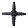 80 Barb, Black, Cross Static Fitting (F314680) - 2