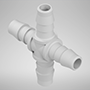 85 Barb, Gray, Cross Static Fitting (F314685PP)